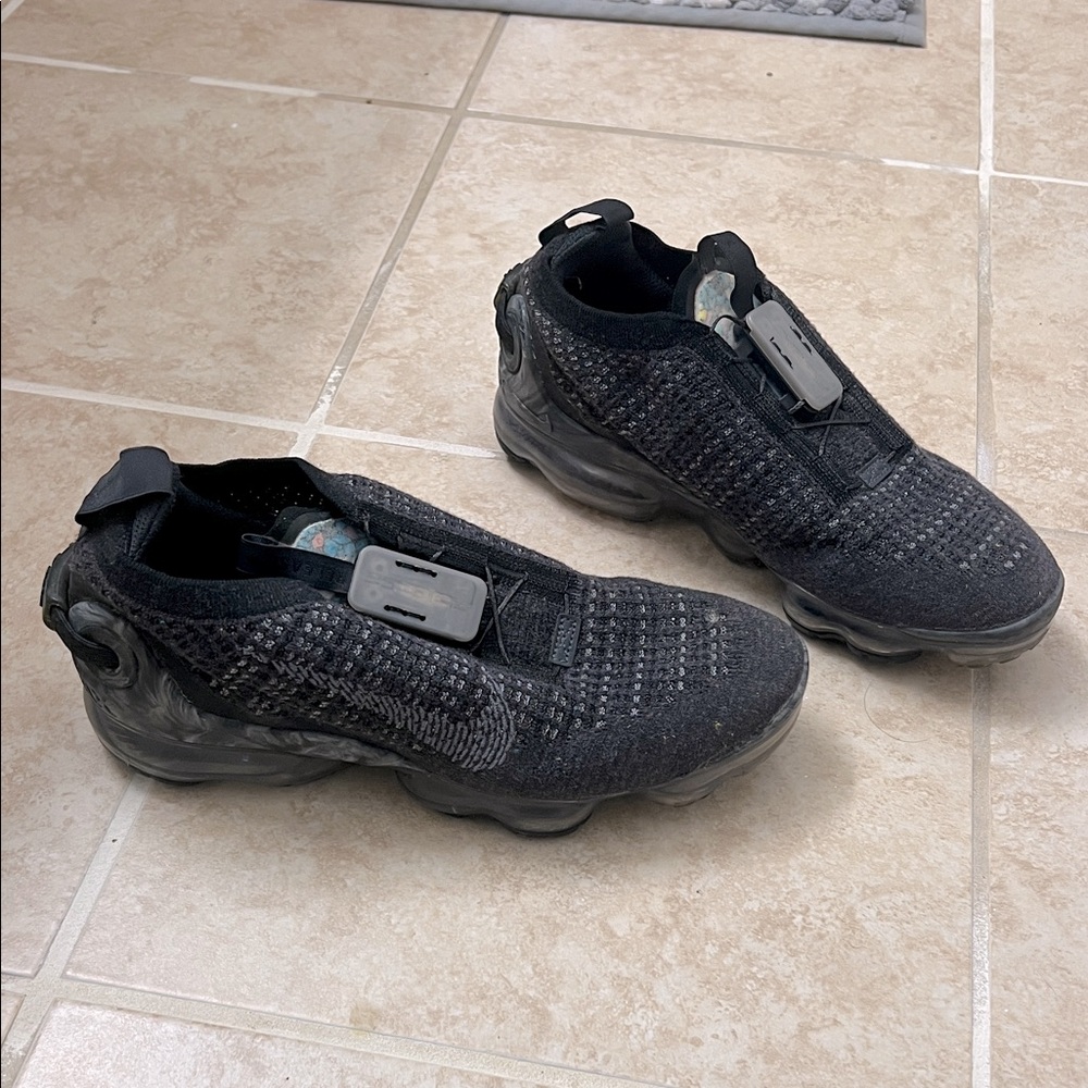 Nike Charcoal Knit Slip-On Sneakers